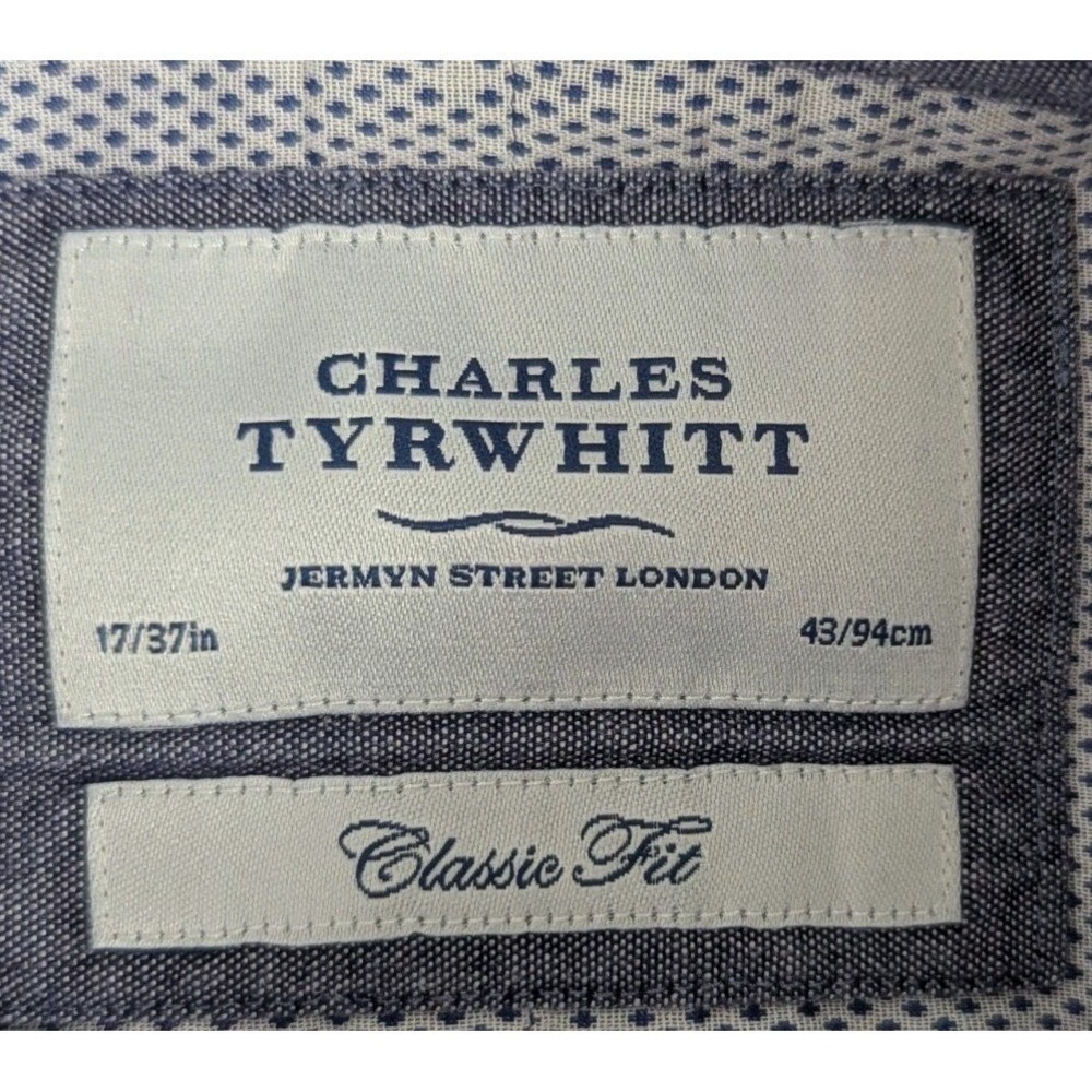 Lot of 3: Charles Tyrwhitt Men's 17/37 - XL Dress Shirt Long Sleeve Patterned - Picture 8 of 12